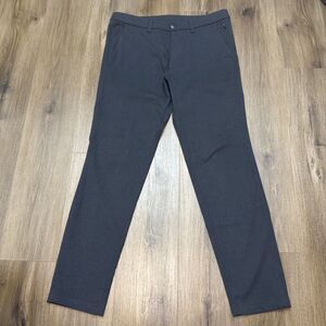 Lululemon Pants Men 34 Gray Chinos Wool Blend Commission Slim ABC Zip Stretch
